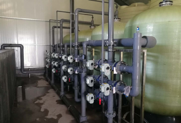 濰坊40T單級反滲透設備安裝調試完成